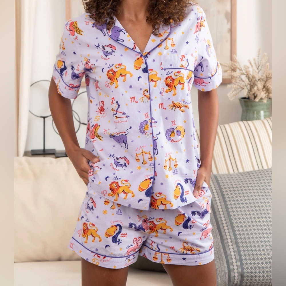 Printfresh zodiac pajama short set